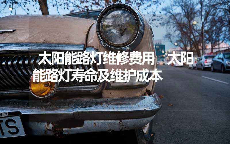 太阳能路灯维修费用 太阳能路灯寿命及维护成本